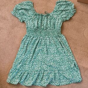 Floral Green Dress